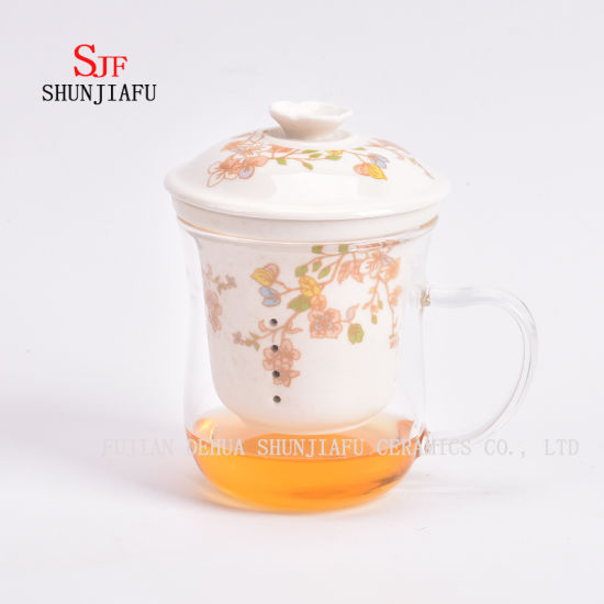 Más estilo y colores Taza de té de té de flores para el hogar de oficina