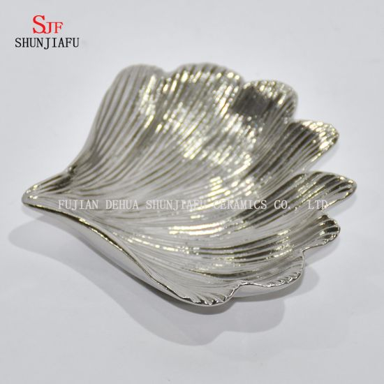 Forma única, placa de cerámica galvanizada / platos de serpiente / platos de productos secos