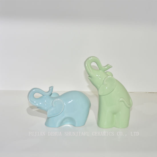Muebles creativos para adornos / decoración de cerámica para el hogar del elefante
