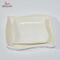 Plato de servicio de vajilla de porcelana blanca Plato de salsa de inmersión pintado para aperitivo, postre, ensalada, merienda, sushi, fruta, pan - Juego de 4