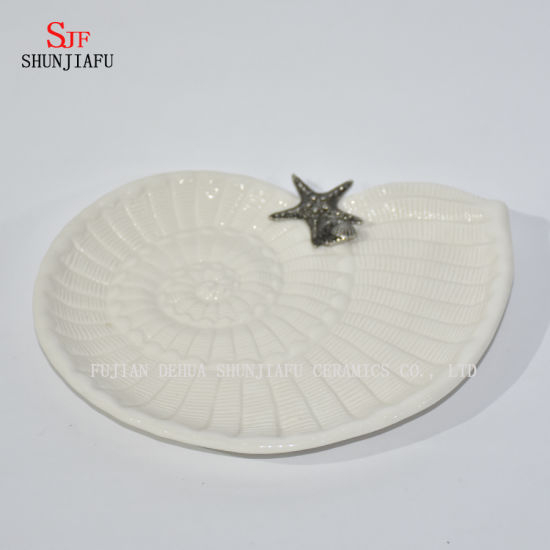 Platos de pescado de cerámica Vajilla multiusos Platos para la cena-Ocean Series