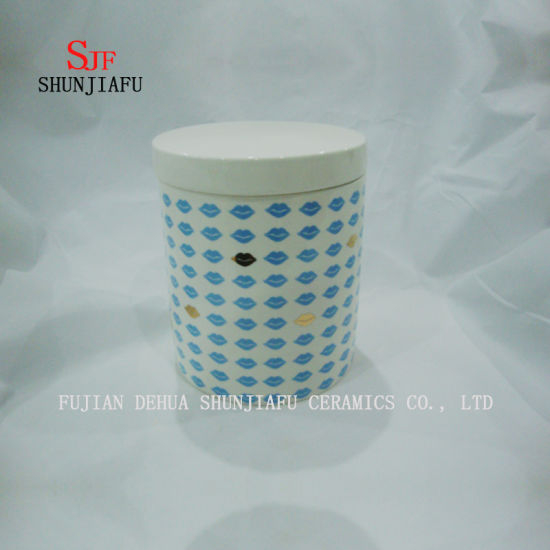 Taza de bebida de porcelana labial con tapa, tazas de café