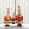 Conjunto de 3 figuras de gallo esmaltadas cerámicas regordetas de originalidad familiar