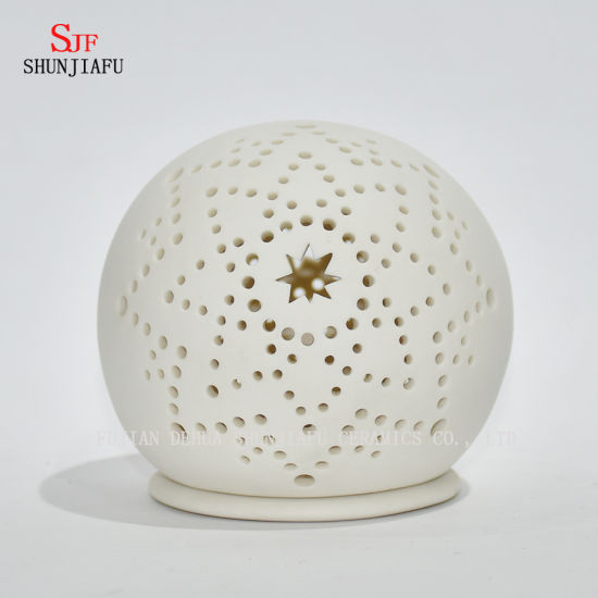Candelero de cerámica de forma redonda / regalo de Navidad
