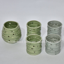 Candelabros de cerámica para decoración diaria verde