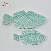 Plato de pescado de cerámica Vinagre Vajilla Platos para la cena-Ocean Series / B