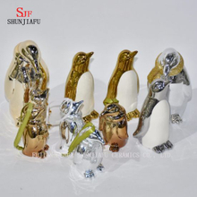 Pingüino lindo para la familia / oficina / café / decoración del festival / galvanoplastia de cerámica / a
