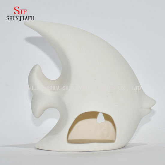 Forma de pez pequeño; Candelabro de cerámica con diseño de té y tormenta
