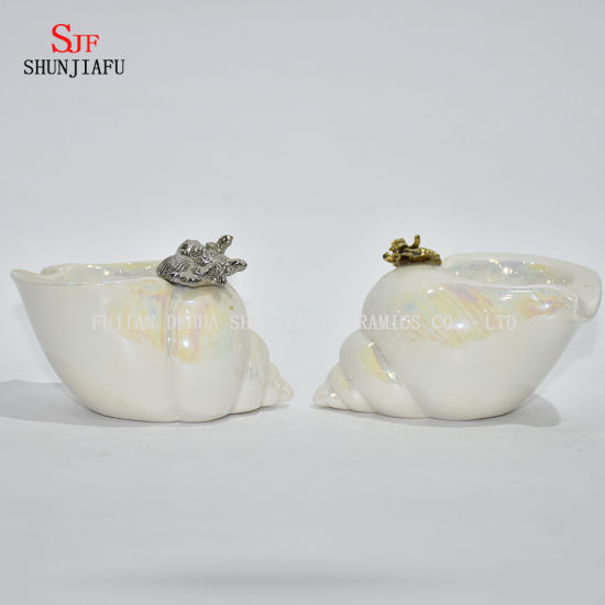 Candeleros de alta gama / cerámica / forma de concha
