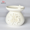 Lámpara aromática Calentador de aceite de cerámica blanca Portacandelitas