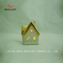 Small House Candlesticks Light House - Portavelas de cerámica - J