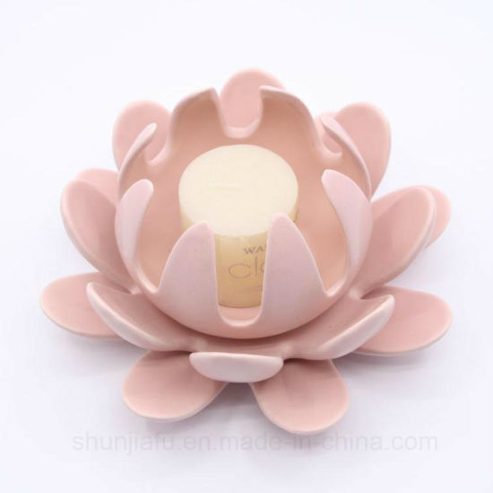 Candelabro de cerámica con forma de flor Candelabro para el hogar / fiesta / escarda / Navidad