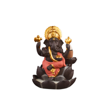 Gules Style Sitting Ganesha Incienso Quemador Cerámico Incienso de incienso Backflow 
