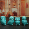 Mini estatuillas de búho de cerámica Estatuas Casa de regalo Estante de mesa