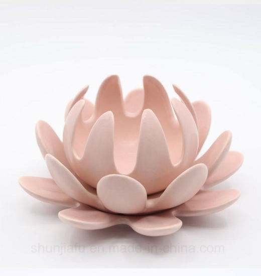 Candelabro de cerámica con forma de flor Candelabro para el hogar / fiesta / escarda / Navidad