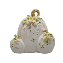Adornos de decoración del hogar calabazas de cerámica pintadas artificialmente