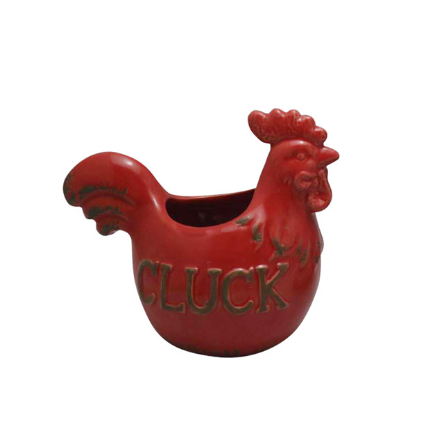 Adornos de mesa de gallo de cerámica
