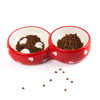 Alimentador para mascotas de cerámica de doble uso exclusivo estilo Milo Comedero de cerámica para perros