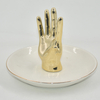 Soporte de diseño de soporte de mano Bandeja de cerámica para joyas