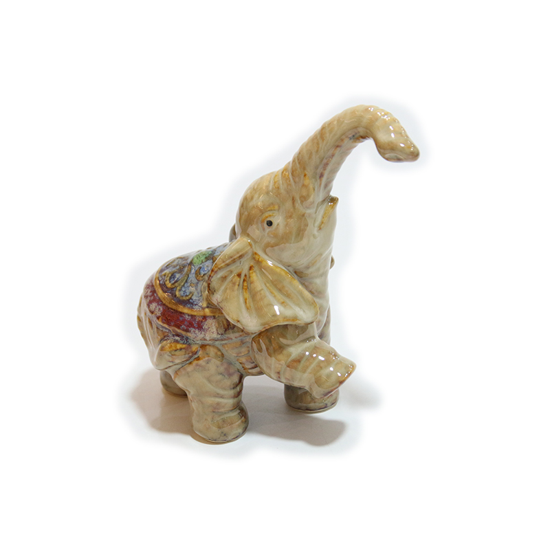 Elefante de cerámica Adorno animal Elefante colorido tira Elefante bebé