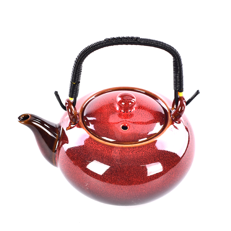 Kung Fu Teaset Kettle Infuser Teaset Juego de té de cerámica rojo hecho a mano Brew Tea