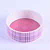 tazón exterior Patrón de patrón de línea inferior rosa Tazón impresión inferior Huella del perro Alimentador de cerámica para mascotas tazón para perros Tazón para gatos