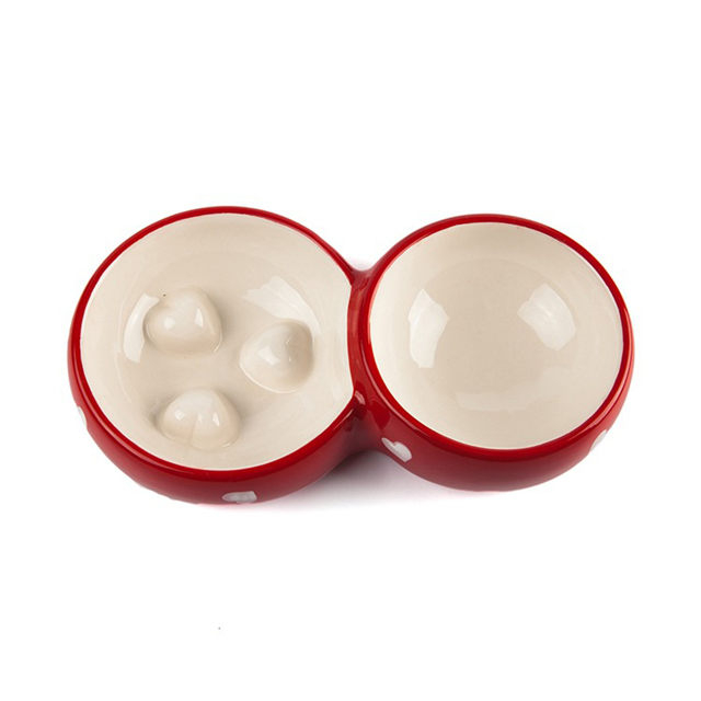 Alimentador para mascotas de cerámica de doble uso exclusivo estilo Milo Comedero de cerámica para perros