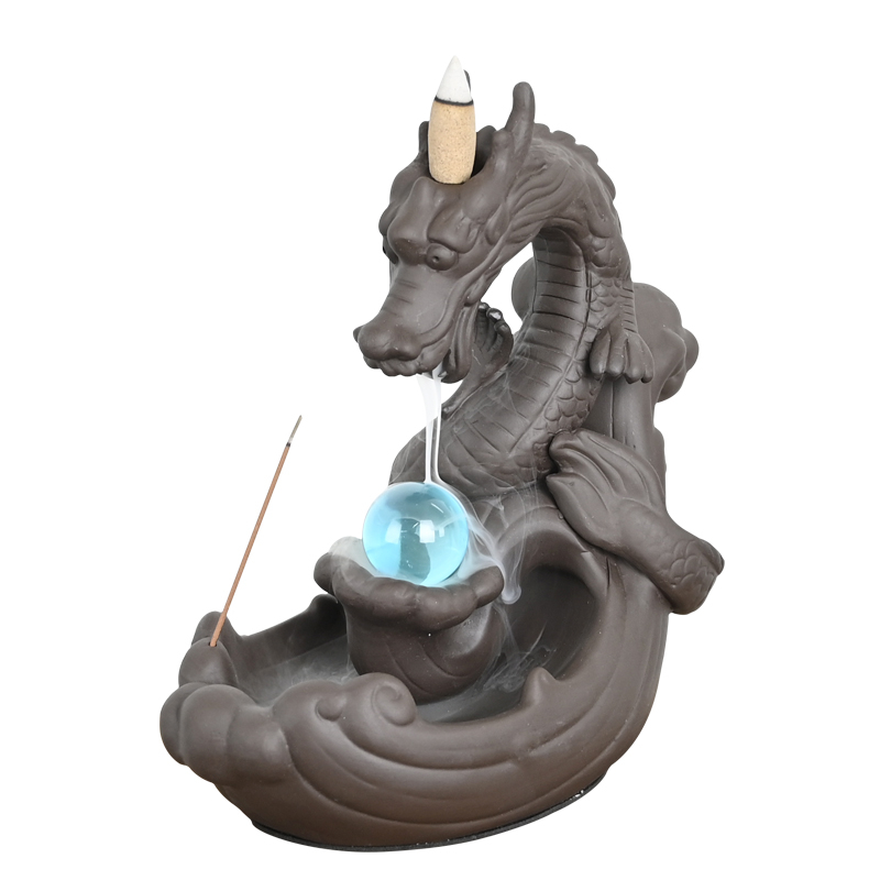 Ceramic Dragon Backflow Incienso Burner Ceramic