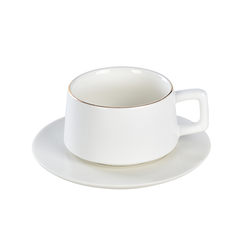 Juego de tazas de café de cerámica esmaltada mate