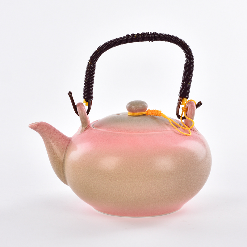 Juego de té rosa de cerámica de venta directa de empresas de producción