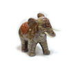 Elefante de cerámica tira del elefante del bebé Estatua de elefante grande de cerámica Adorno animal de cerámica