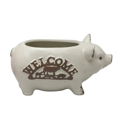 soporte de cerámica Maceta de cerámica de diseño estilo cerdo