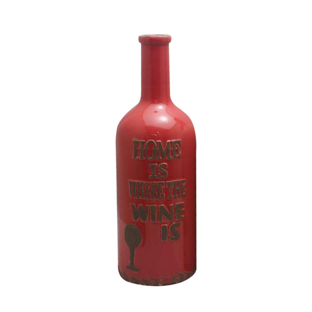 Florero de cerámica de diseño de botellas de vino de cerámica