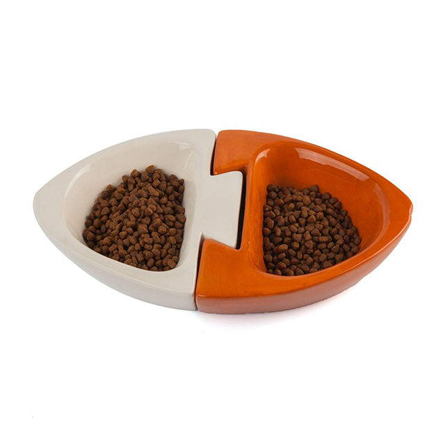 Lavabo dos en uno para alimentos para mascotas Lavabo desmontable para alimentos para mascotas Lavabo de cerámica para gatos