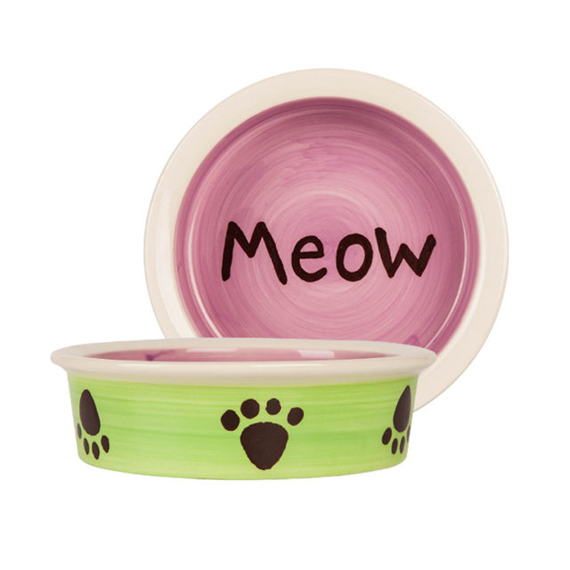 Alimentador de cerámica para mascotas Comedero de cerámica circular para perros Alimentador de cerámica para mascotas