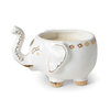 con patrón de oro Vela en miniatura de elefante de cerámica