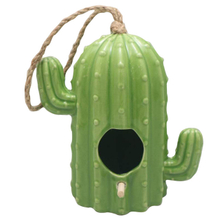 planta Cactus estilo verde Tipo de suspensión cerdo de cerámica Comedero para pájaros