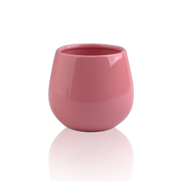 Vela de cerámica rosa