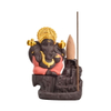  Proveedor de producción de quemadores de incienso de la cascada de cerámica roja Ganesha